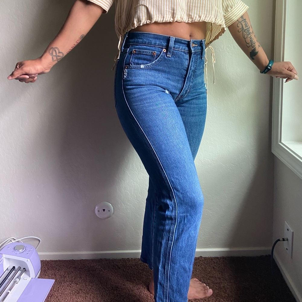 Straight crop jeans